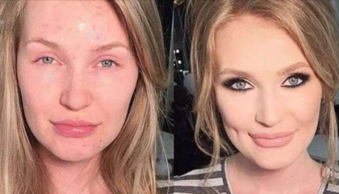 Make-up kann jede Frau bis zur Unkenntlichkeit verändern, und hier ist der Beweis